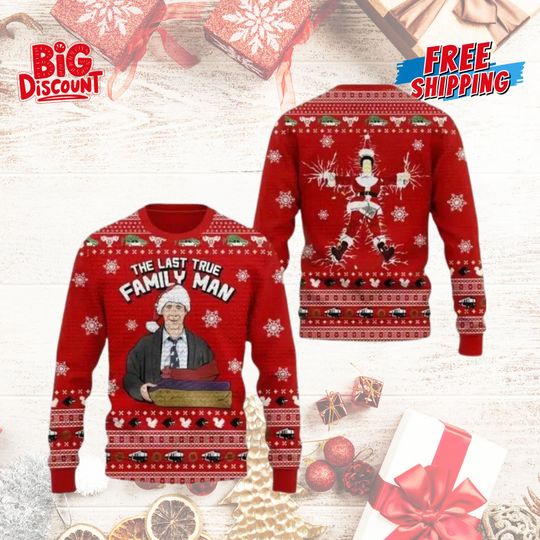 The Last True Family Man National Lampoon's Vacation Ugly Sweater, Uncle Lewis Ugly Sweater, Clark Griswold Shirt, Christmas Movie Shirt