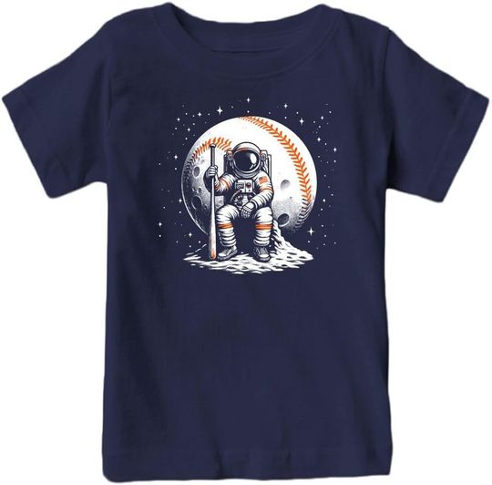 Discover Crush City Houston Space Astronaut Kids T-Shirt for Baseball Fans