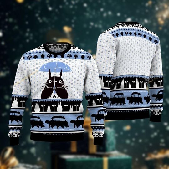 Discover Totoro Ugly Christmas Sweater, Anime Studio Ghibli Holiday Gift for Fans