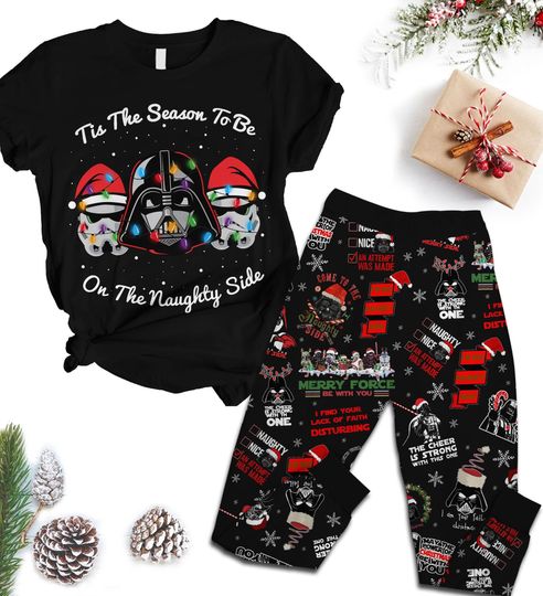 Star Wars Darth Vader Christmas Pajamas Set for Family, Movie Sleepwear, Holiday Gift