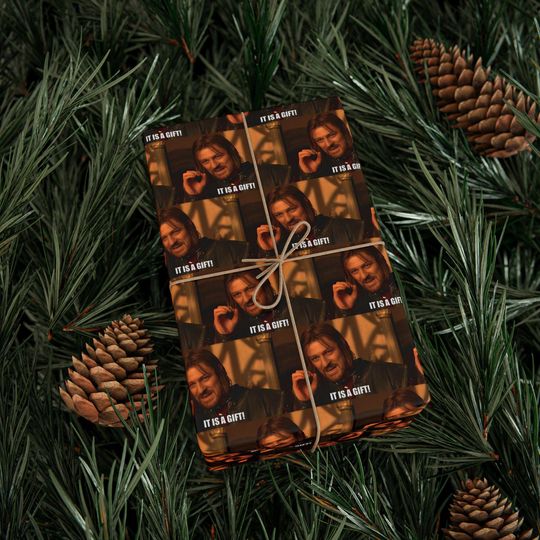 Discover Boromir Wrapping Paper, It is Gift Christmas Gift Wrap, LOTR Funny Meme, Christmas Gift Wrap, LOTR Gift Wrap, Boromir Santa Hat Christmas