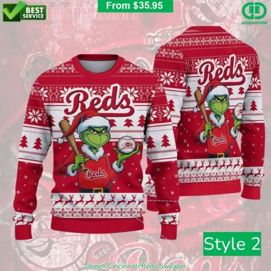 Discover funny character Cincinnati Red Sweater Ugly Holiday