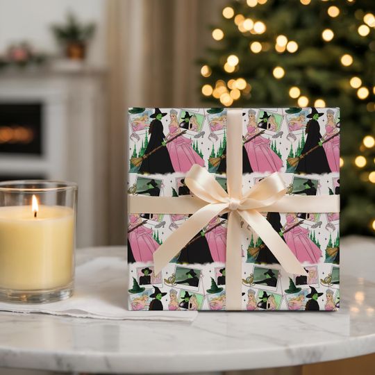Discover Wicked Movie Wrapping Paper, Christmas Wicked Changed For Good Gift Wrap: Broadway Musical Holiday Wrapping Paper, Xmas Presents Packaging