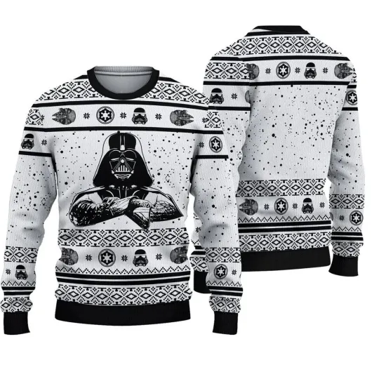 Discover Christmas Star Wars Santa Vader Ugly Christmas Sweater For Men, Movie Sweater