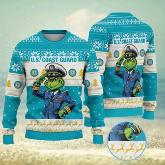 United States Coast Guard x funny character Merry Christmas Ugly Christmas Sweater