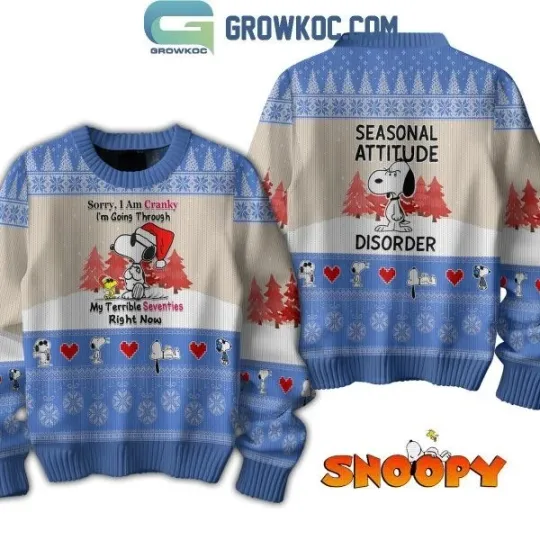 Discover Snoopyy Seasonal Attitude Disorder Ugly Sweater, Gift For Fans