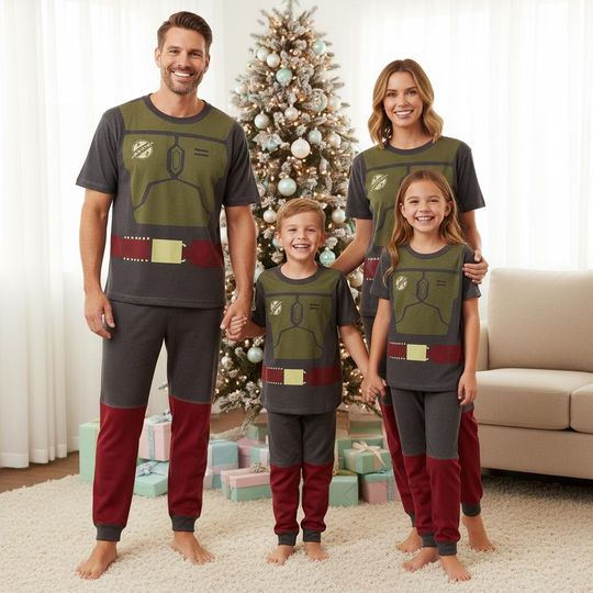 Discover Star Wars and Disney Christmas Pajama Set for Kids, Family Sleepwear, T-Shirt and Pants Christmas Gift