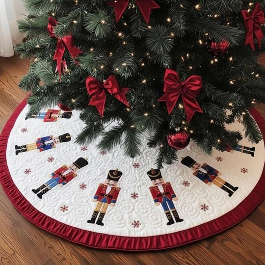 Discover Nutcracker Christmas Tree Skirt, Nutcracker Christmas Tree Cover, House Warming Gift, Christmas Decorations, Christmas Tree Home Decor