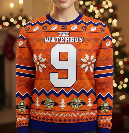 Waterboy Ugly Christmas Sweater, Bobby Boucher Football Fan Holiday, Sweatshirt for Men and Women
