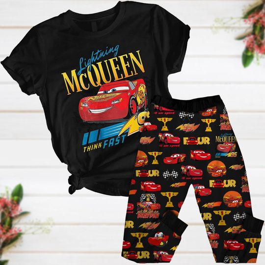 Discover Light ning  Pajama Set, Disney Holiday Sleepwear for Kids