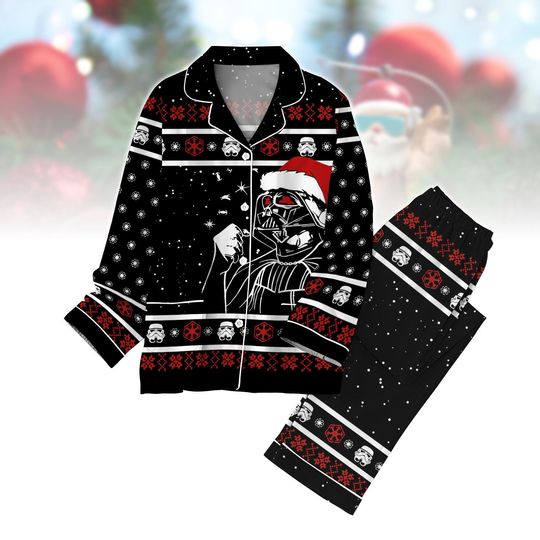 Star Wars Pajamas Set, Holiday Star Wars Sleepwear, Matching Family Star Wars PJs, Christmas Darth Vader Pajamas