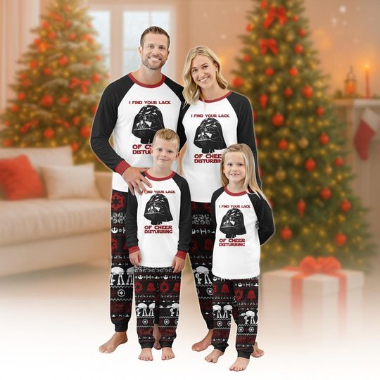 Discover Darth Vader Xmas Raglan Pajama Set, Star Wars Holiday Sleepwear for Family Matching