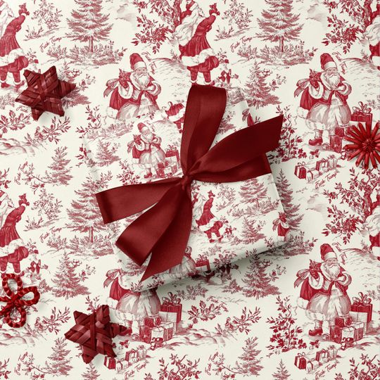 Subtle F*ck Trump Wrapping Paper Vintage Christmas Wrapping Paper Christmas Gift Wrap Anti Trump Christmas Toile Gift FDT Funny Holiday Gift