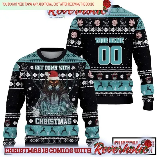 Discover New Get Down With Christmas Disturbed Band Gift Xmas S to 5XL Ugly Sweater BB683