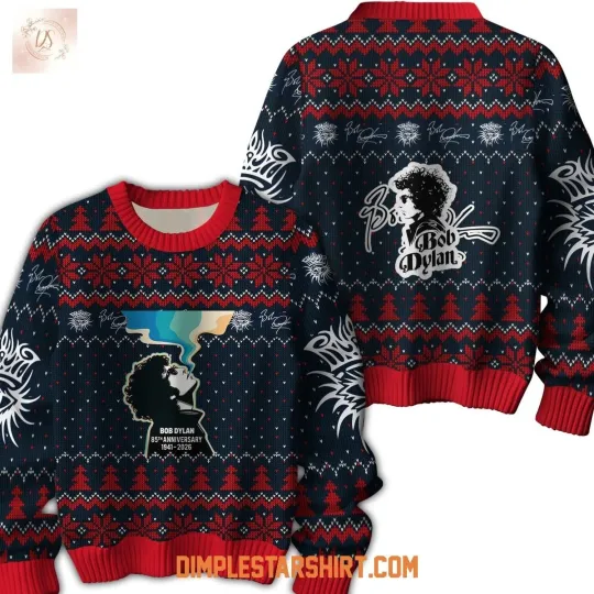 Bob Dylan 85th Anniversary 1941 2026 Ugly Sweater