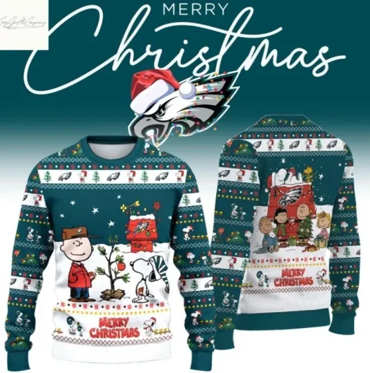 Snoop Philadelphia Peanutts Eagle 2025 Football Team Ugly Christmas Sweater