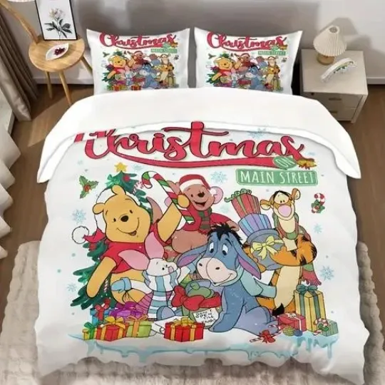 Winnie The Pooh Christmas Bedding Set on Main Street