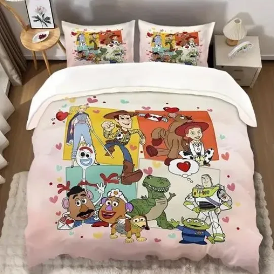 Toy Story Characters Christmas Holiday Bedding Set