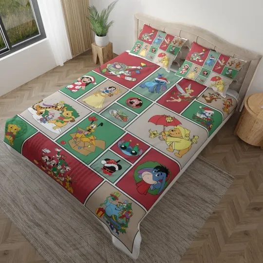 Discover Pooh Bear & Friends Christmas Gift Joy To The World Winnie The Pooh Bedding Set
