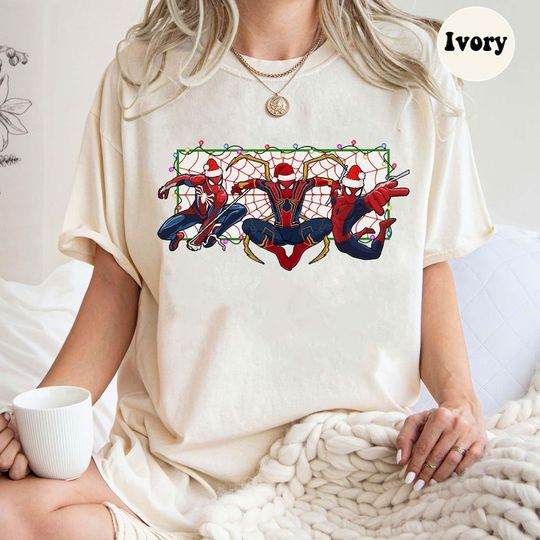 Discover Spider Man Christmas Comfort Color Shirt Avengers Spiderman Shirt Spider Christmas T Shirt Amazing Spider-Man