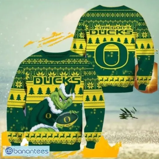 Oregon Merry Grin Ducks funny character Ugly Christmas Sweater
