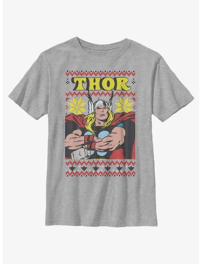 Marvel Thor Asgardian Ugly Christmas Youth Christmas Pattern Top Cotton Summer Women Cotton Oversized Tshirt Men Clothes