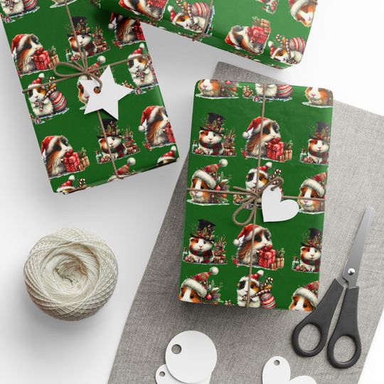 Discover Guinea Pig Christmas Wrapping Paper: Festive Pet Lover Gift Wrap