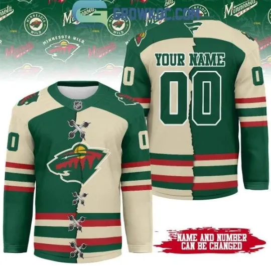 Discover Minnesota 1Wild Mix Home Away Hockey Jersey All Sizes