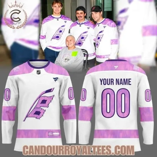 Discover Carolina Hurricane 2025 Hockey Fights Cancer Jersey All Sizes