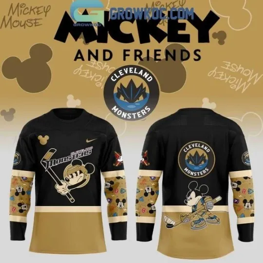 Discover Cleveland Monster Mickey And Friends Hockey Jersey All Sizes