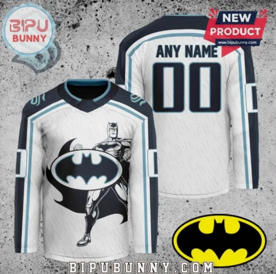 Discover Custom Seattle X Batman Hockey Jersey Gift For Christmas