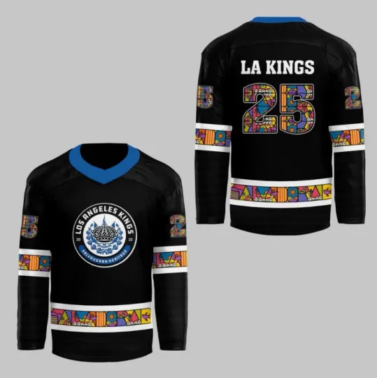 Discover Custom Los Angeles Salvadoran Heritage 2025 Hockey Gift For Christmas
