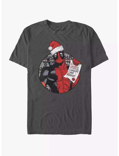 Discover Marvel 2026 New Deadpool Hero Uncle Christmas Comic Print Large Size Men's and Women's Short Sleeve Loose Crew Neck T-Shirts