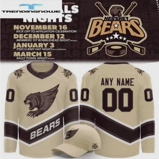 Discover Personalized Hershey Bears Night 2025 Hockey Jersey Gift For Christmas