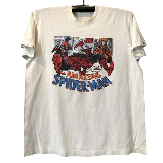 Discover Marvel Anime Spider-Man Creative Surrounding Street Fashion Trend Male and Female Hip-hop Personality Comfortable Short-sleeved