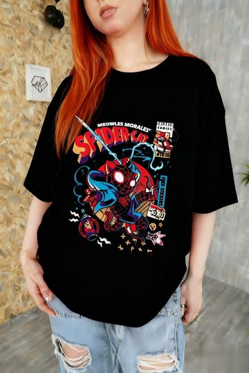 Discover Unisex Graphic T Shirt Men Spider Man Women Cotton Short Sleeve Tee Summer Marvel Comic Print Streetwear Oversized Casual Tops