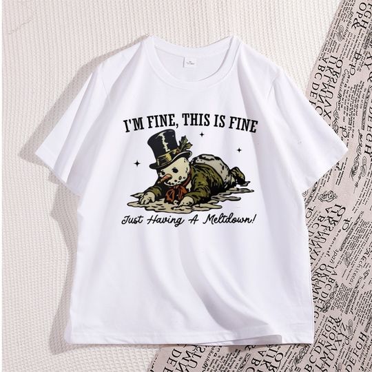 Discover Retro Snowman Graphic T Shirts Funny Christmas T Shirt Winter Xmas Short Sleeve Cotton T-shirt Man Woman Casual Designer Tops