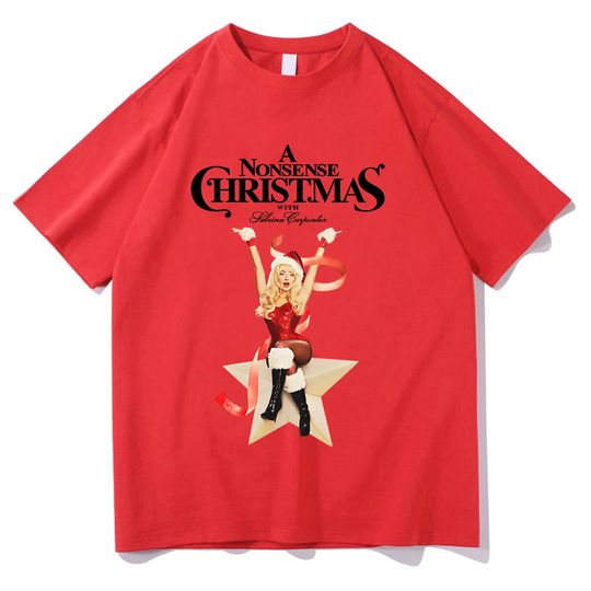 Discover A Nonsense Christmas with Sabrina Carpenter Tshirt New Fashion Women T-shirt Long Sleeve Cotton Tees Unisex Oversized Top Casual