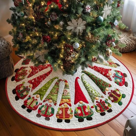 Discover Gnomes Christmas Tree Skirt, Gnomes Christmas Tree Cover, House Warming Gift, Christmas Decorations, Xmas Decor, Christmas Tree Home Decor
