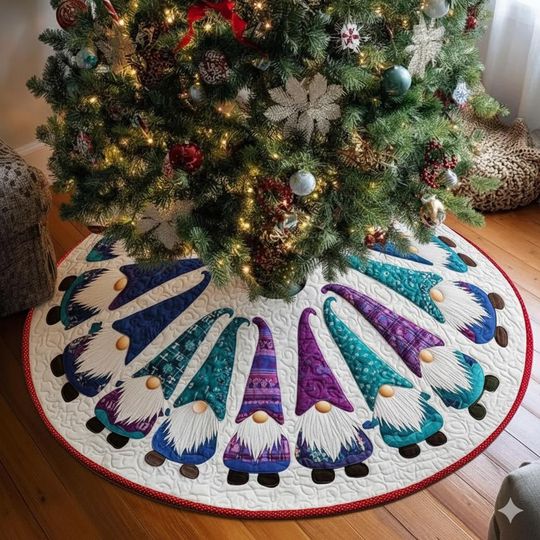 Discover Gnomes Christmas Tree Skirt, House Warming Gift, Christmas Tree Home Decor, Christmas Decorations, Xmas Decor, Gnomes Christmas Tree Cover