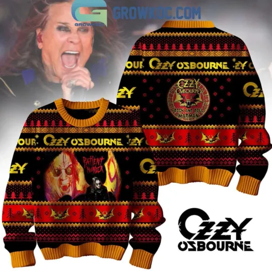 Discover Ozy Osbourne Rock And Roll Madman 2025 Christmas Ugly Sweater