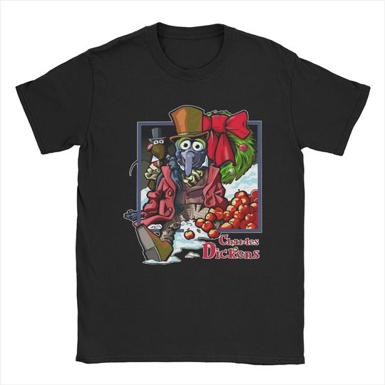 Discover The Muppet Christmas Carol Charles Dickens T-Shirts Men Cartoon Novelty Cotton Tee Shirt Short Sleeve T Shirts Plus Size Clothes