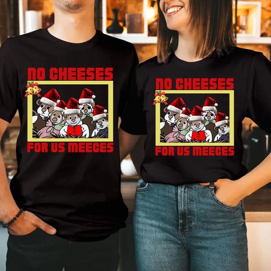 Discover No Cheeses for Us Meeces TShirt, Puppets Christmas Carol Shirt, Funny Xmas Mice Tee, Vintage Holiday Gift Tee Top Cotton Shirts