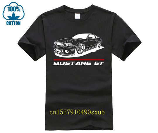 Discover Premium T-Shirt For Fords Mustang GT 2011 Car Fans Christmas Gift round neck cool  man's T-shirt