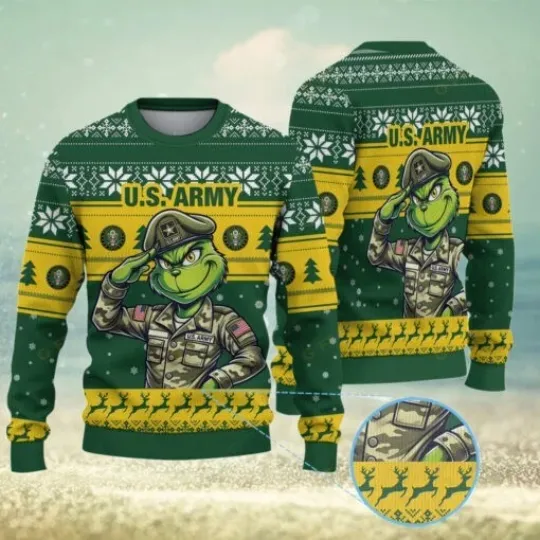 Discover United States Army funny character Merry Christmas Ugly Christmas Sweater