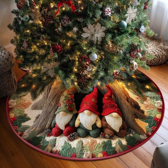 Discover Gnomes Christmas Tree Skirt, Gnomes Christmas Tree Cover, House Warming Gift, Christmas Tree Home Decor, Christmas Decorations, Xmas Decor