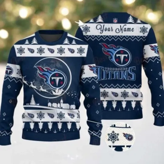 Discover Custom Titans Football Team Ugly Christmas Sweater