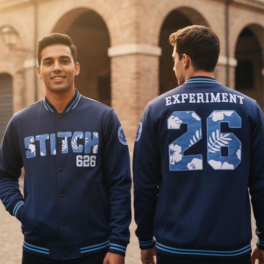 Discover Stitch Experiment 626 Baseball Jacket, Disney Ohana Means Family Varsity Jacket, Lilo and Stitch Bomber Jacket, Disneyland Family Trip