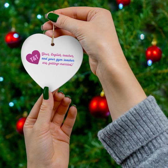 Discover Taylor and Travis engagement ornament - Gift for Taylor Music fans, English teacher and gym teacher getting married, Holiday keepsake