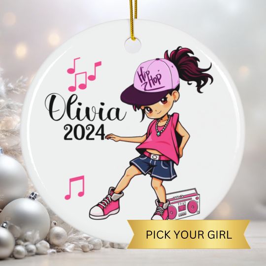 Discover Hip Hop Girl Ornament Gift Dancer Ceramic Ornament, Personalized Dance Christmas Decor, Ballet & Jazz Dancer Holiday Decoration, Customized